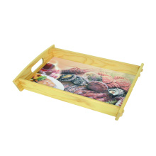 Large Natural Serving Tray For Snacks
